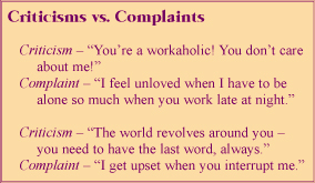 Criticisms vs. Complaints